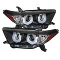 Spyder Automotive 11-13 HIGHLANDER PROJECTOR HEADLIGHTS-3D DRL-BLACK-HIGH H1 (INCLUDED)-LOW H7 (IN 5075055